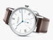 Nomos Glashutte Ludwig 38 White Enamel Steel Back Watch