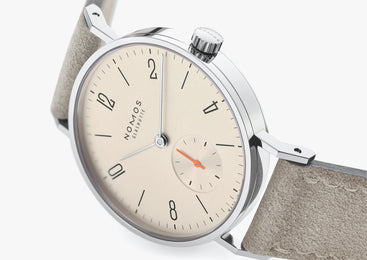 Nomos Glashutte Tangente 33 Champagne Sapphire Crystal Watch