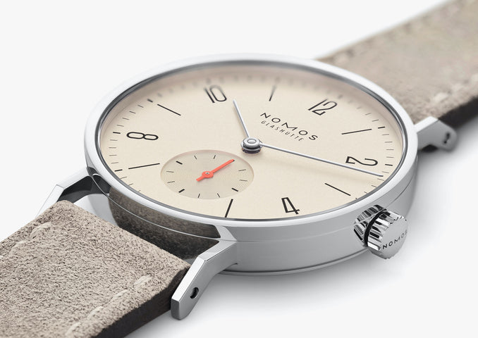 Nomos Glashutte Tangente 33 Champagne Sapphire Crystal Watch