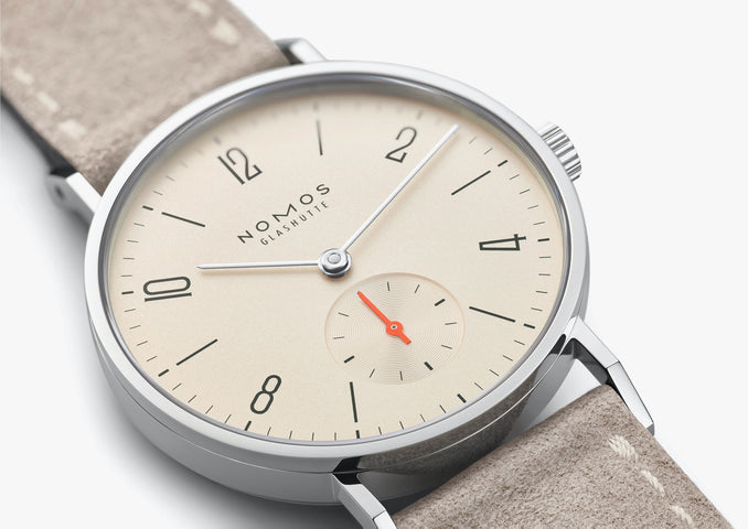 Nomos Glashutte Tangente 33 Champagne Sapphire Crystal Watch