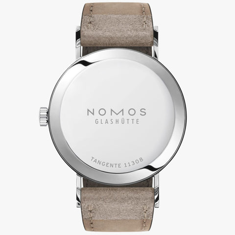 Nomos Glashutte Tangente 33 Champagne Steel Back Watch