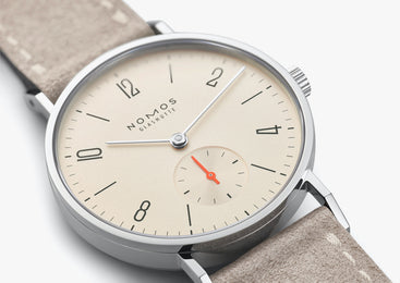 Nomos Glashutte Tangente 33 Champagne Steel Back Watch
