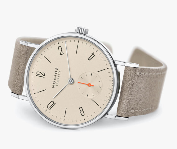 Nomos Glashutte Tangente 33 Champagne Steel Back Watch
