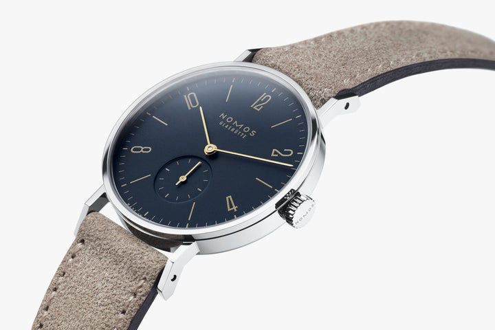 Nomos Glashutte Tangente Midnight Blue Steel Back Watch
