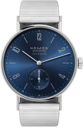 Nomos Glashutte Tangente Neomatik Blue Gold Sapphire Crystal Watch 191 BRACELET