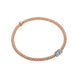 Fope Prima 18ct Rose Gold 0.07ct Diamond Flexible Bracelet 746B BBR.
