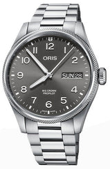 Oris Big Crown ProPilot Big Day Date Bracelet Watch with grey dial, steel bracelet, steel case