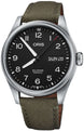 Oris Big Crown ProPilot Big Day Date Watch with black dial, synthetic strap, steel case