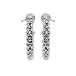 Fope Essentials 18ct White Gold Small Hoop Earrings OR01