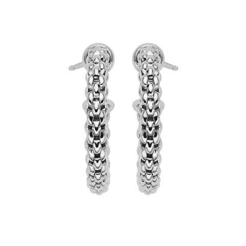 Fope Essentials 18ct White Gold Small Hoop Earrings OR01