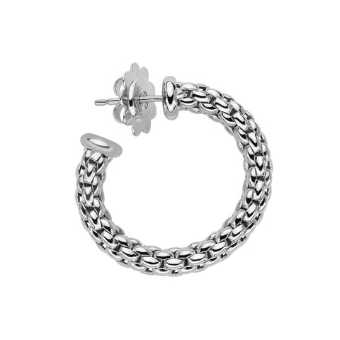 Fope Essentials 18ct White Gold Small Hoop Earrings OR01