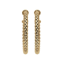 Fope Essentials 18ct Yellow Gold Medium Hoop Earrings OR02