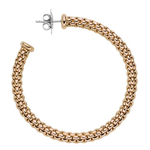 Fope Essentials 18ct Rose Gold Large Hoop Earrings OR03