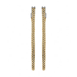 Fope Flexit Essentials 18ct Yellow Gold Long Mesh Chain Earrings OR05