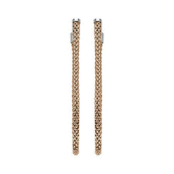 Fope Flexit Essentials 18ct Rose Gold Long Mesh Chain Earrings OR05
