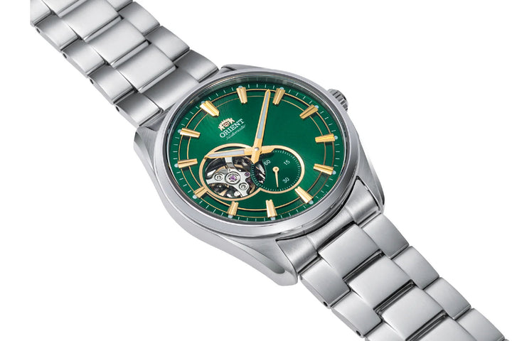Orient Contemporary Open Heart Green Watch