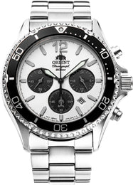 Orient Mako Solar Chronograph White Watch RA-TX0203S10B