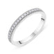 Platinum 0.13ct Diamond Millgrain Edge Half Eternity Ring FEU-2789