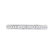 Platinum 0.13ct Diamond Millgrain Edge Half Eternity Ring