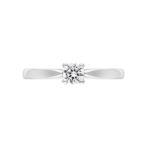 Platinum 0.20ct Diamond Round Brilliant Cut Solitaire Ring