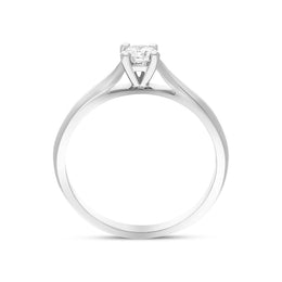 Platinum 0.20ct Diamond Round Brilliant Cut Solitaire Ring