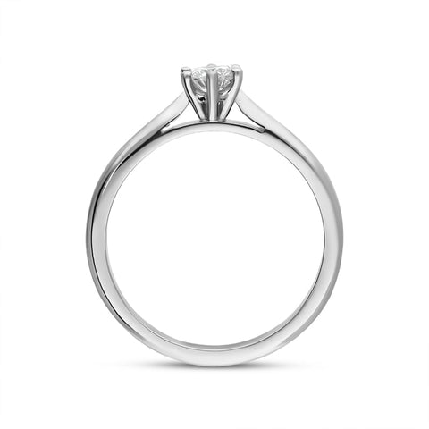 Platinum 0.26ct Diamond Round Brilliant Cut Six Claw Solitaire Ring, FEU-2567_3