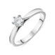 Platinum 0.26ct Diamond Round Brilliant Cut Six Claw Solitaire Ring, FEU-2567