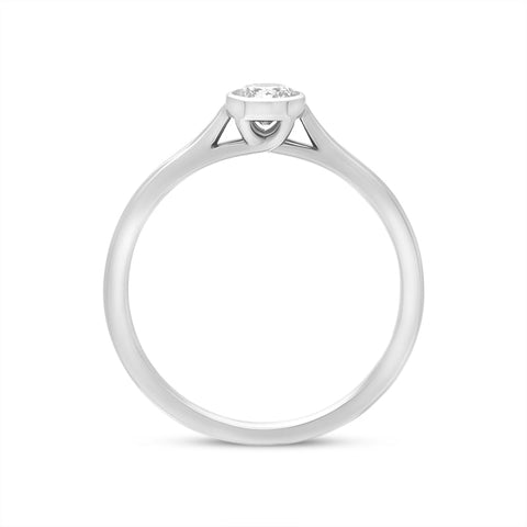 Platinum 0.27ct Diamond Wed Fit Solitaire Ring