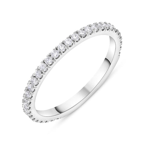 Platinum 0.30ct Diamond Brilliant Cut 3/4 Eternity Ring D