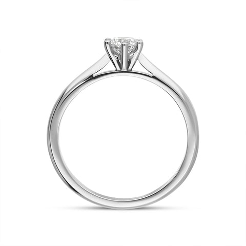 Platinum 0.33ct Diamond Round Brilliant Cut Six Claw Solitaire Ring, FEU-2568_3