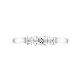 Platinum 0.35ct Diamond Trilogy Bar Set Ring. FEU-1190_2