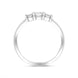 Platinum 0.35ct Diamond Trilogy Bar Set Ring. FEU-1190_3