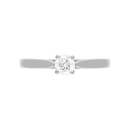 Platinum 0.40ct Diamond Round Brilliant Cut Claw Set Solitaire Ring, FEU-2044_2