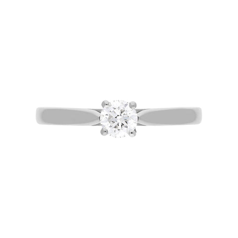 Platinum 0.40ct Diamond Round Brilliant Cut Claw Set Solitaire Ring, FEU-2044_2