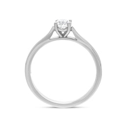 Platinum 0.40ct Diamond Round Brilliant Cut Claw Set Solitaire Ring, FEU-2044_3