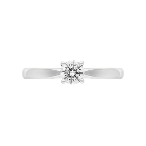 Platinum 0.40ct Diamond Round Brilliant Cut Solitaire Ring