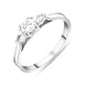 Platinum 0.46ct Diamond Round Brilliant and Pear Cut Three Stone Ring, FEU-2704