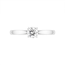 Platinum 0.50ct Diamond Round Brilliant Cut Solitaire Ring
