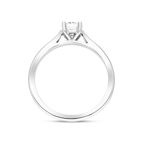 Platinum 0.50ct Diamond Round Brilliant Cut Solitaire Ring