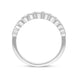 Platinum 0.50ct Diamond Rubover Set Graduating Half Eternity Ring
