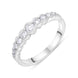 Platinum 0.50ct Diamond Rubover Set Graduating Half Eternity Ring FEU-2798