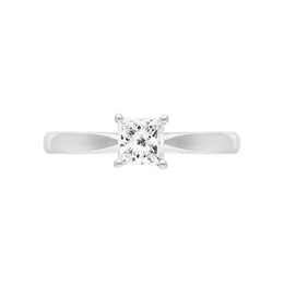 Platinum 0.51ct Diamond Princess Cut Solitaire Ring