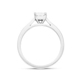 Platinum 0.51ct Diamond Princess Cut Solitaire Ring