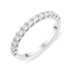Platinum 0.51ct Diamond Square Claw Half Eternity Ring FEU-2794
