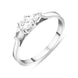 Platinum 0.57ct Diamond Round Brilliant and Pear Cut Three Stone Ring, FEU-2712