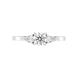 Platinum 0.57ct Diamond Round Brilliant and Pear Cut Three Stone Ring