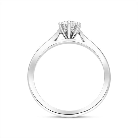 Platinum 0.60ct Diamond Round Brilliant Cut Solitaire Ring