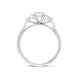 Platinum 0.62ct Diamond Mixed Cut Three Stone Ring