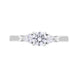 Platinum 0.62ct Diamond Mixed Cut Three Stone Ring