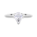 Platinum 0.71ct Diamond GIA Certified Pear Cut Solitaire Ring